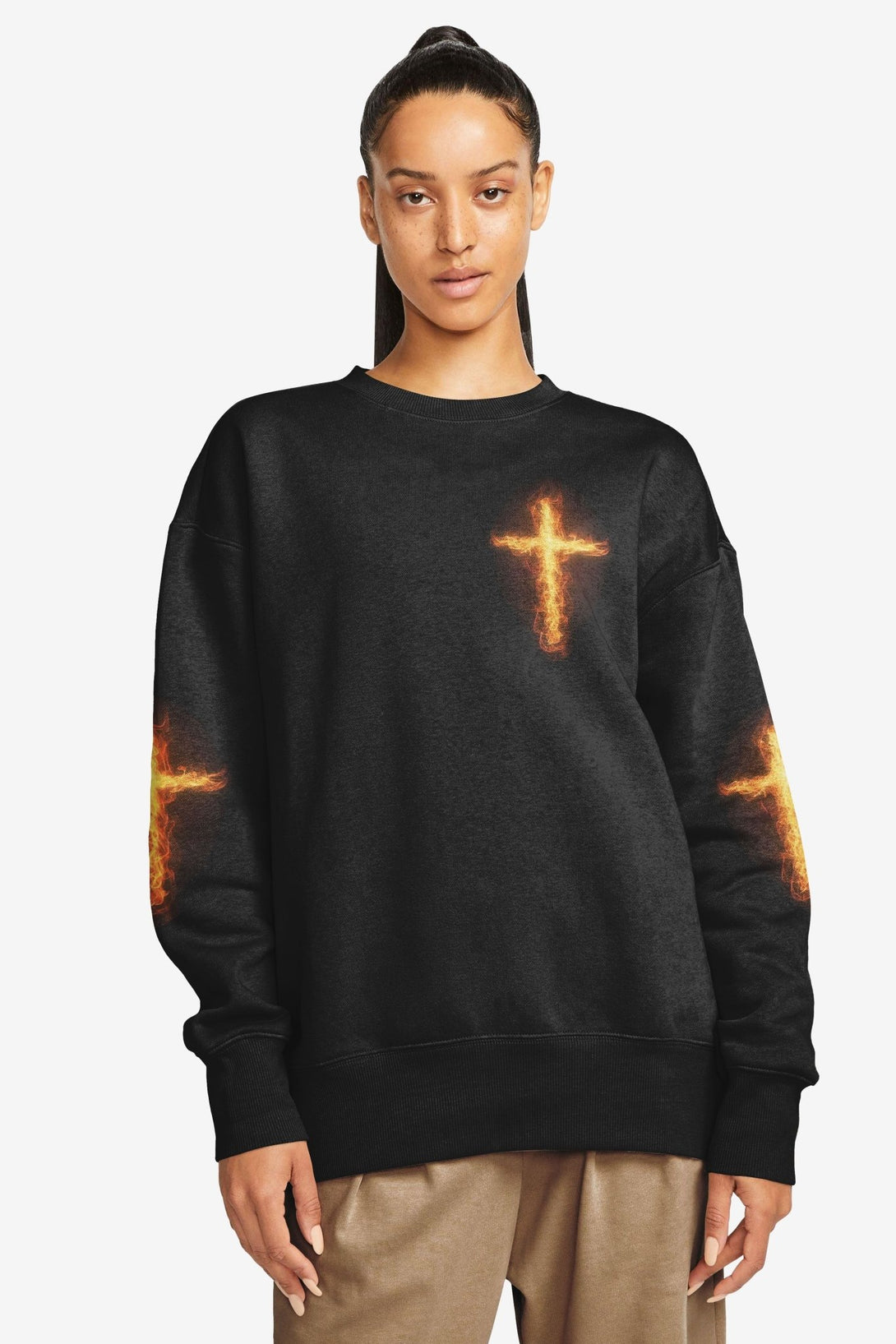 There's No Greater Love Than This All Over Print Sweater - Christ Color