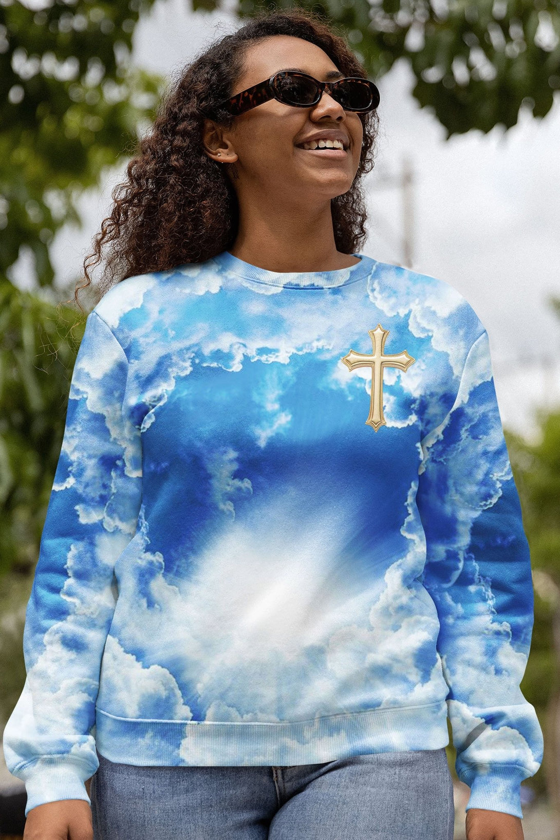 I Am The Way The Truth The Life All Over Print Sweater - Christ Color