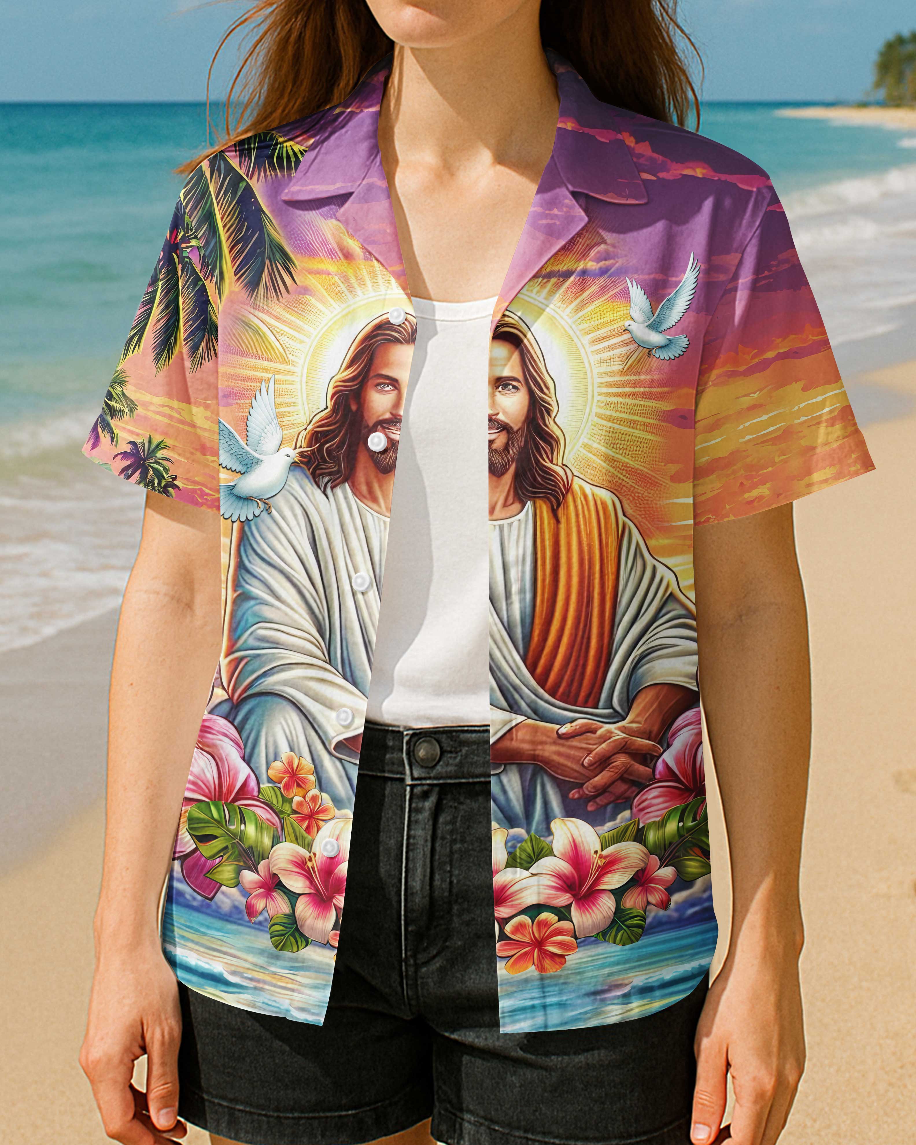 Jesus Christ Anchor Of My Soul All Over Print Hawaiian T-Shirt