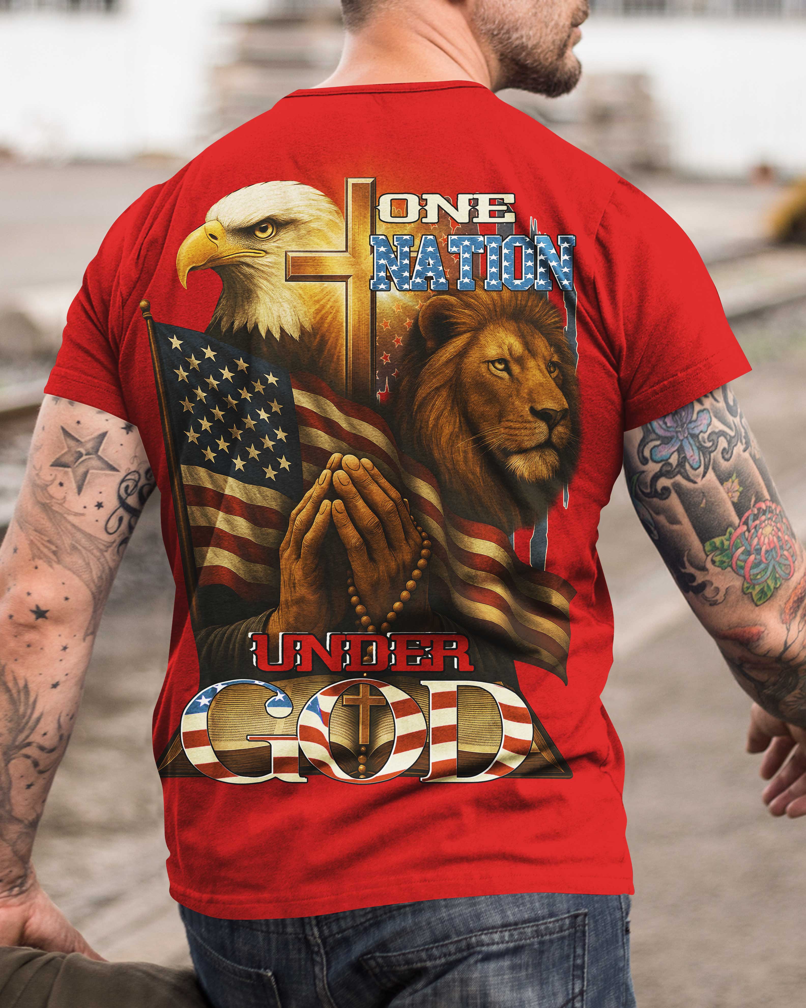 One Nation Under God All Over Print T-Shirt