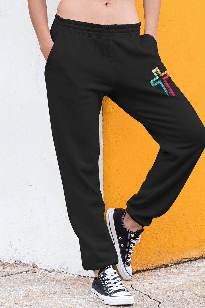 Rooted In Christ Jesus Is Light All Over Print Jogger Pants - Christ Color