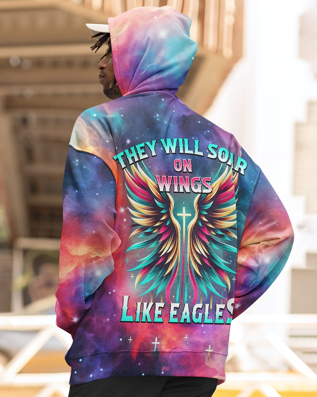 They Will Soar On Wings Like Eagles All Over Print Zip Hoodie - Christ Color