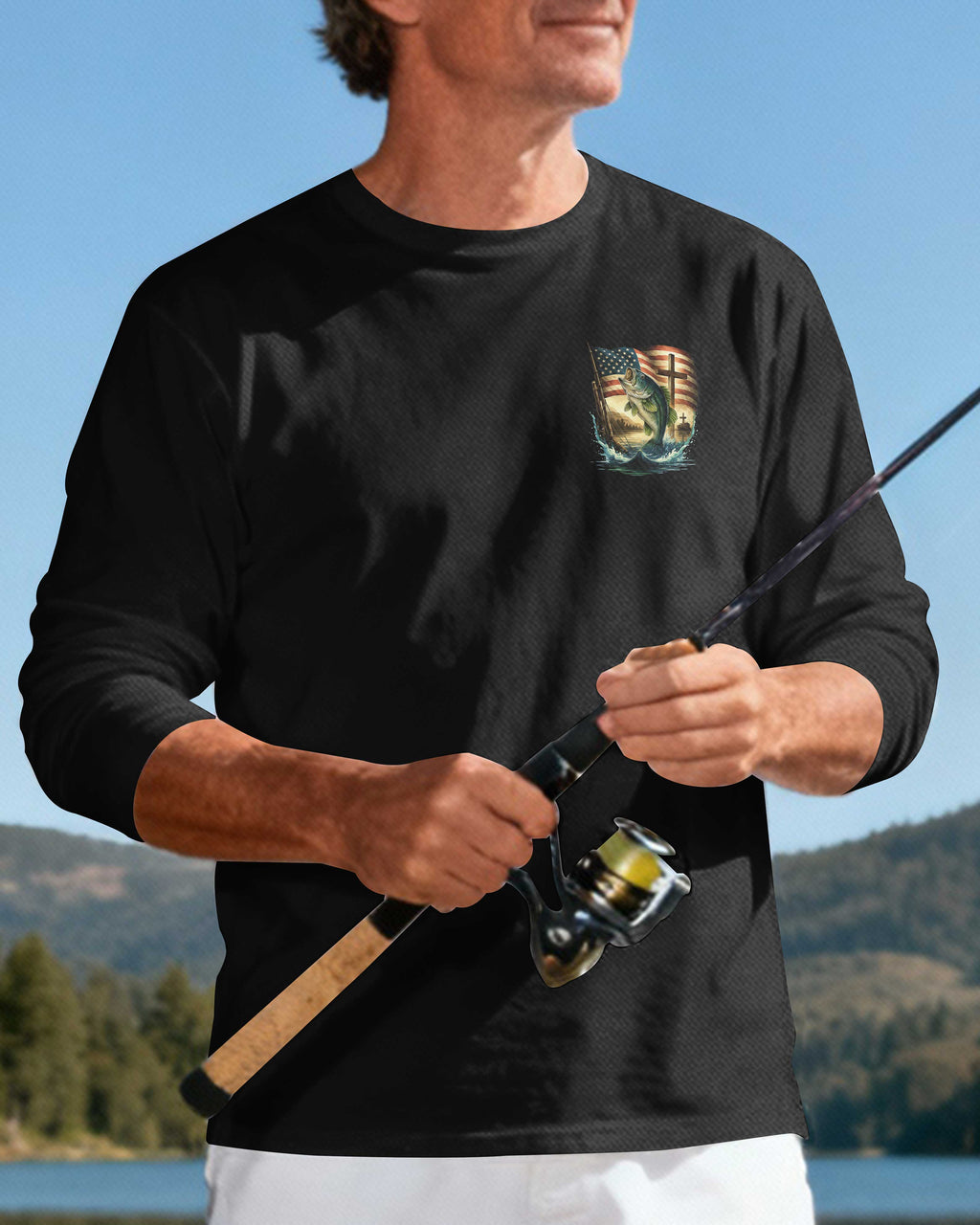 Hooked On Faith Anchored In Christ Long Sleeves T-Shirt