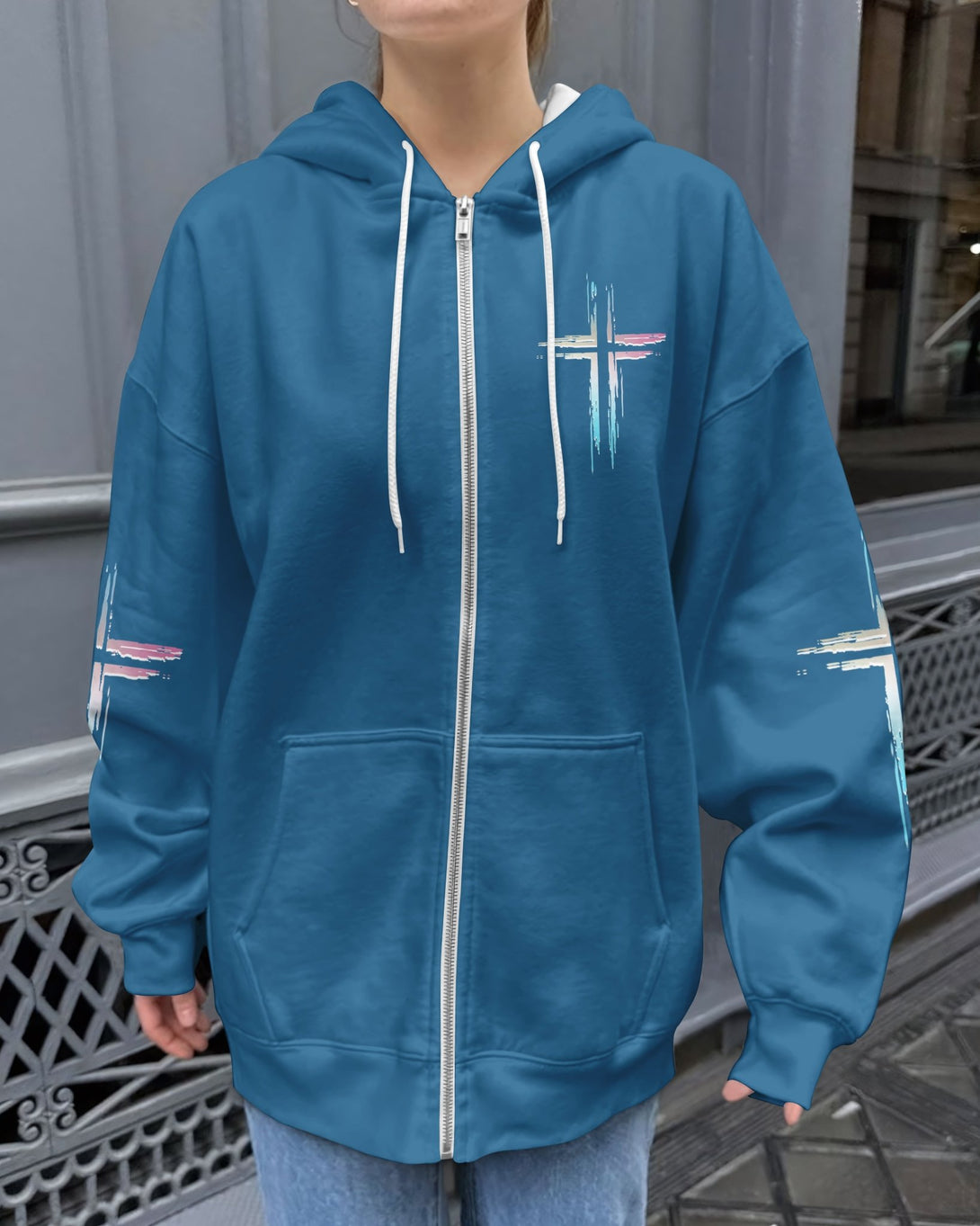 Unchanging In A Changing World All Over Print Zip Hoodie - Christ Color