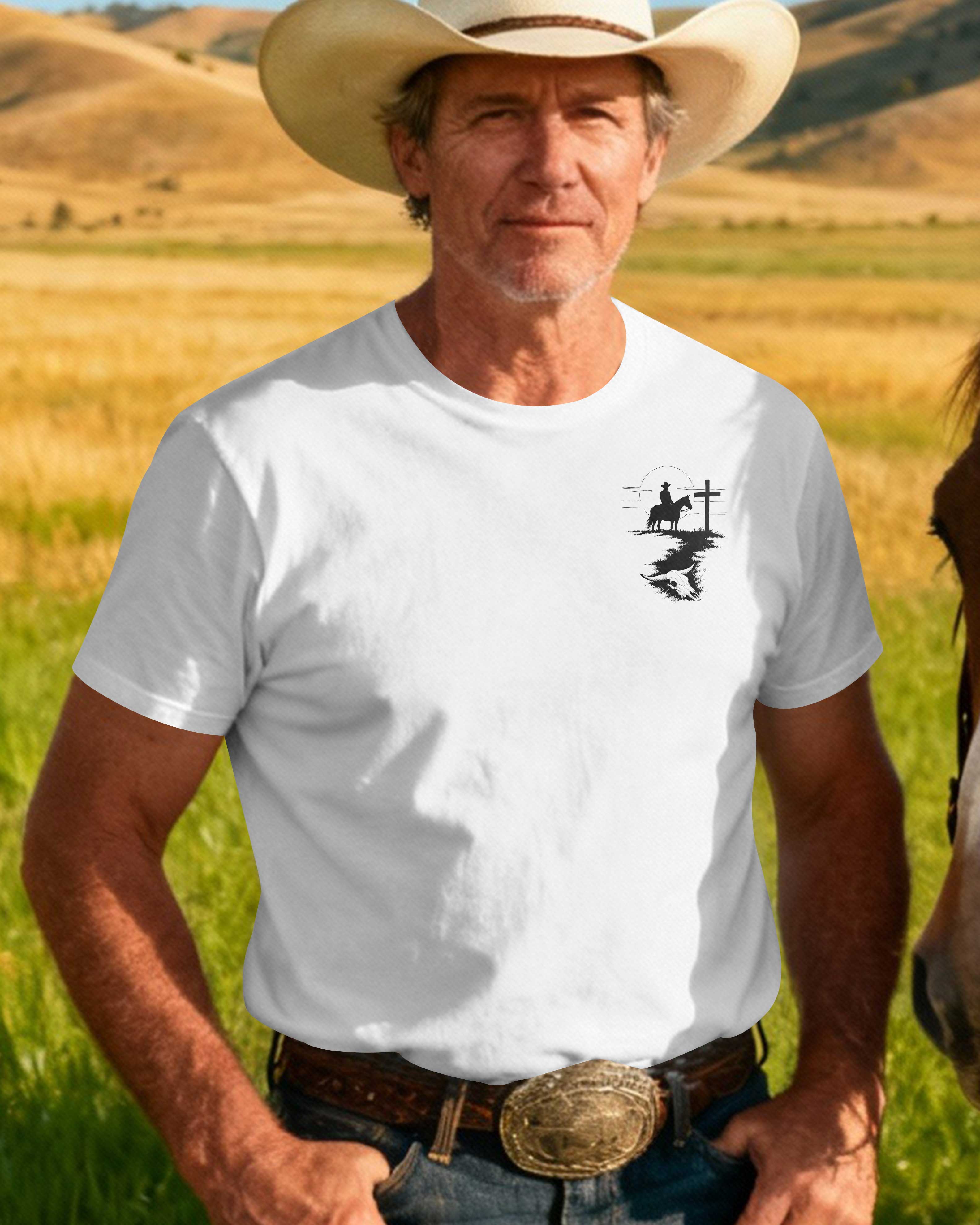 A Cowboy's Strength Comes From The Cross T-Shirt