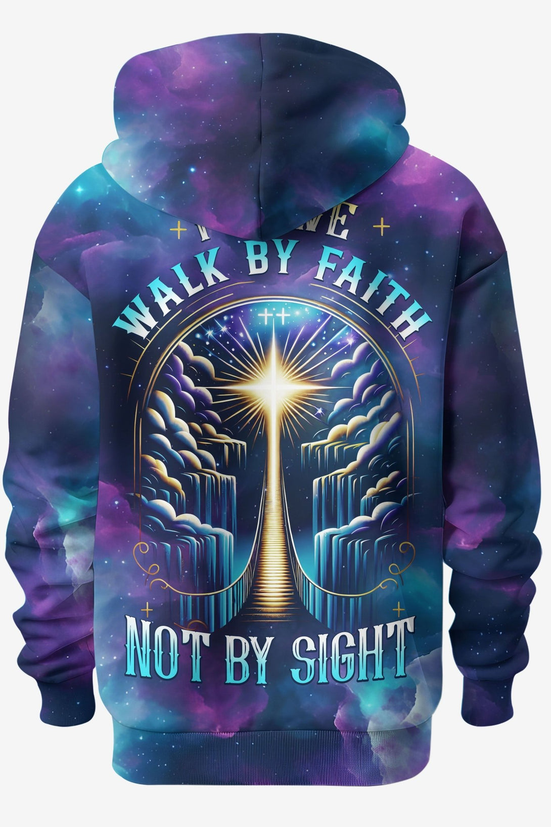 For We Walk By Faith Not By Sight All Over Print Hoodie - Christ Color
