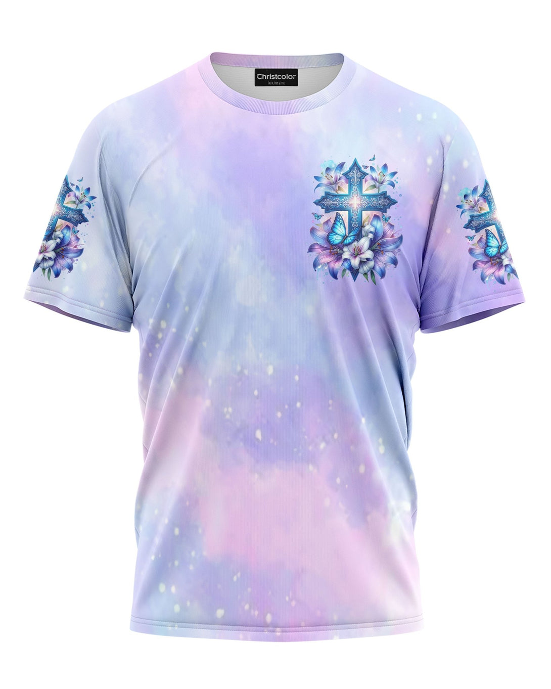 In God And The Power Of Prayer All Over Print T-shirt - Christ Color