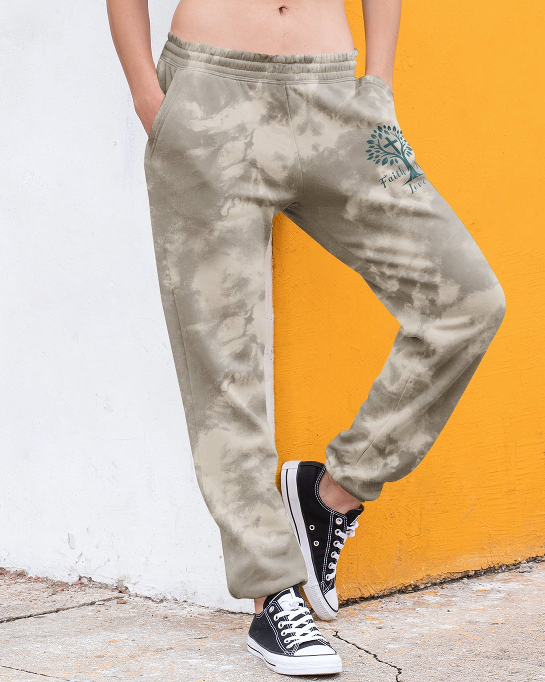Rooted In Christ All Over Print Jogger Pants - Christ Color