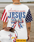 America Needs Jesus All Over Print T-Shirt