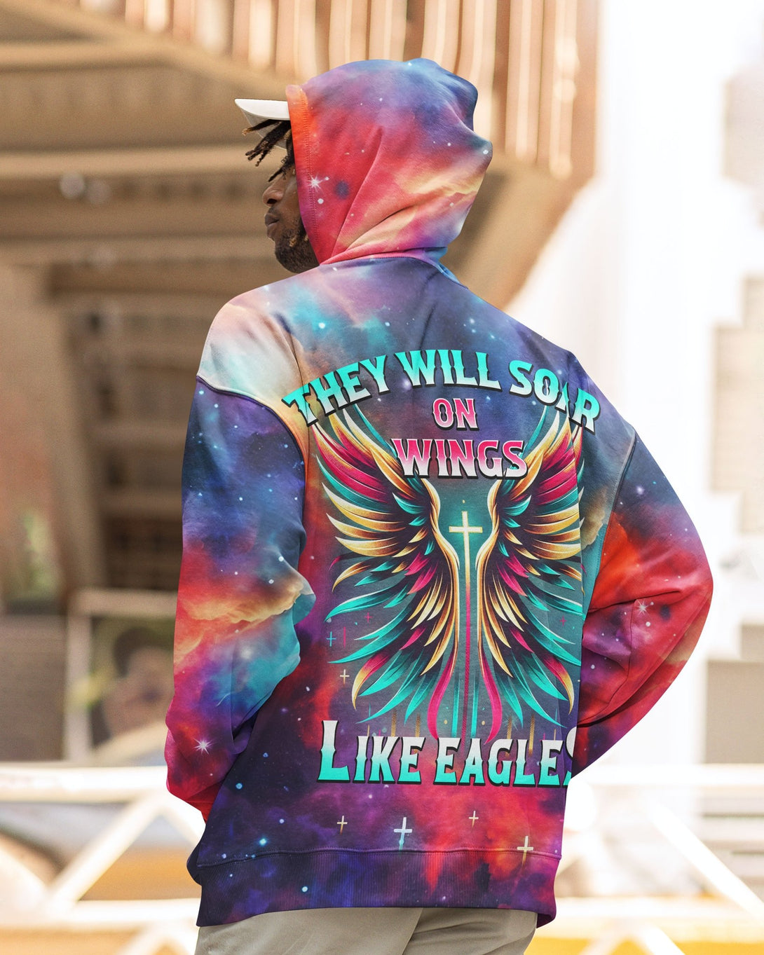 They Will Soar On Wings Like Eagles All Over Print Hoodie - Christ Color