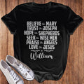 Believe Like Mary Trust Like Joseph Love Like Jesus T-Shirt
