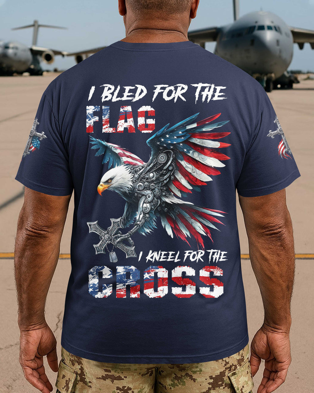 I Bled For The Flag I Kneel For The Cross T-Shirt