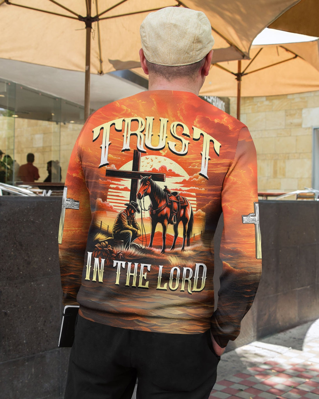 Trust In The Lord All Over Print Sweater - Christ Color