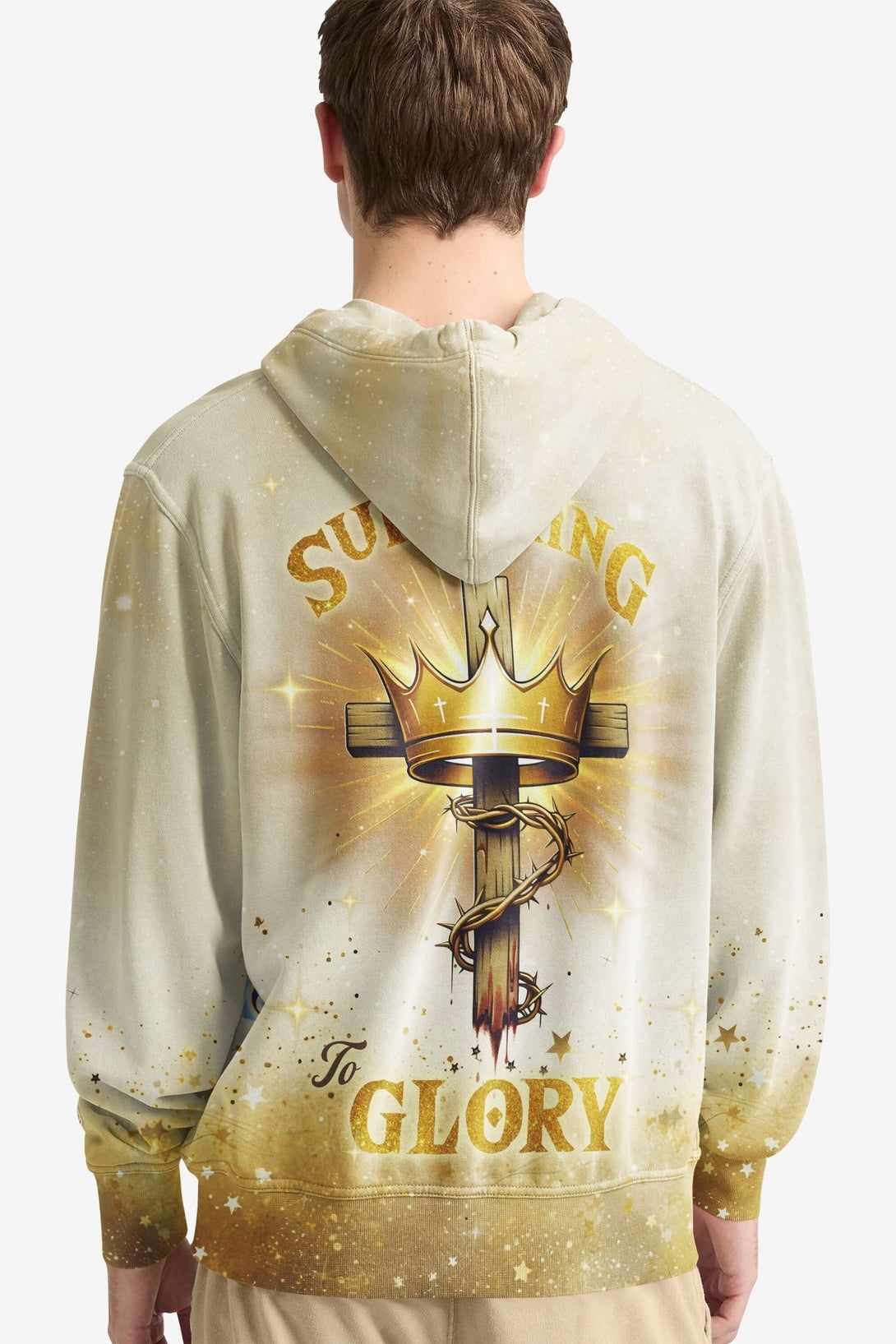 From Suffering To Glory All Over Print Hoodie - Christ Color
