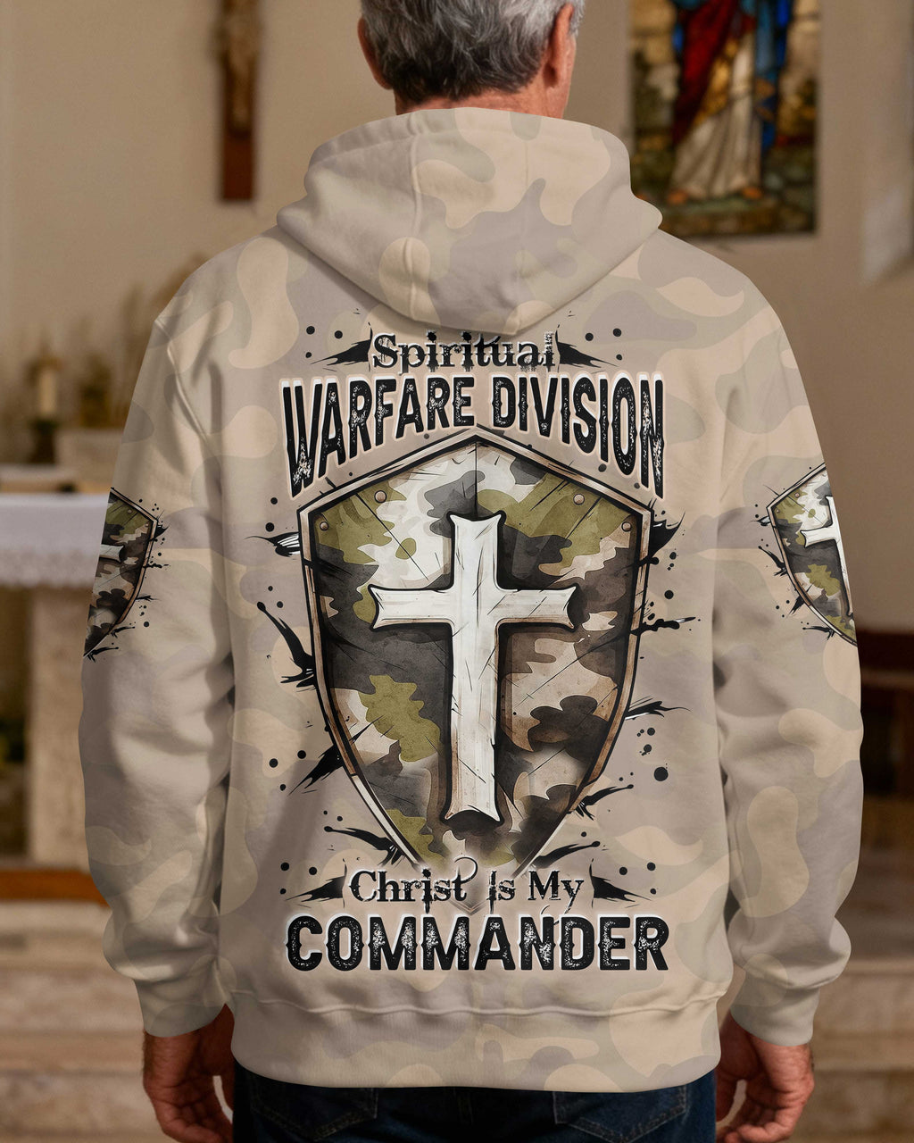 Spiritual Warfare Division Christ Is My Commander Hoodie
