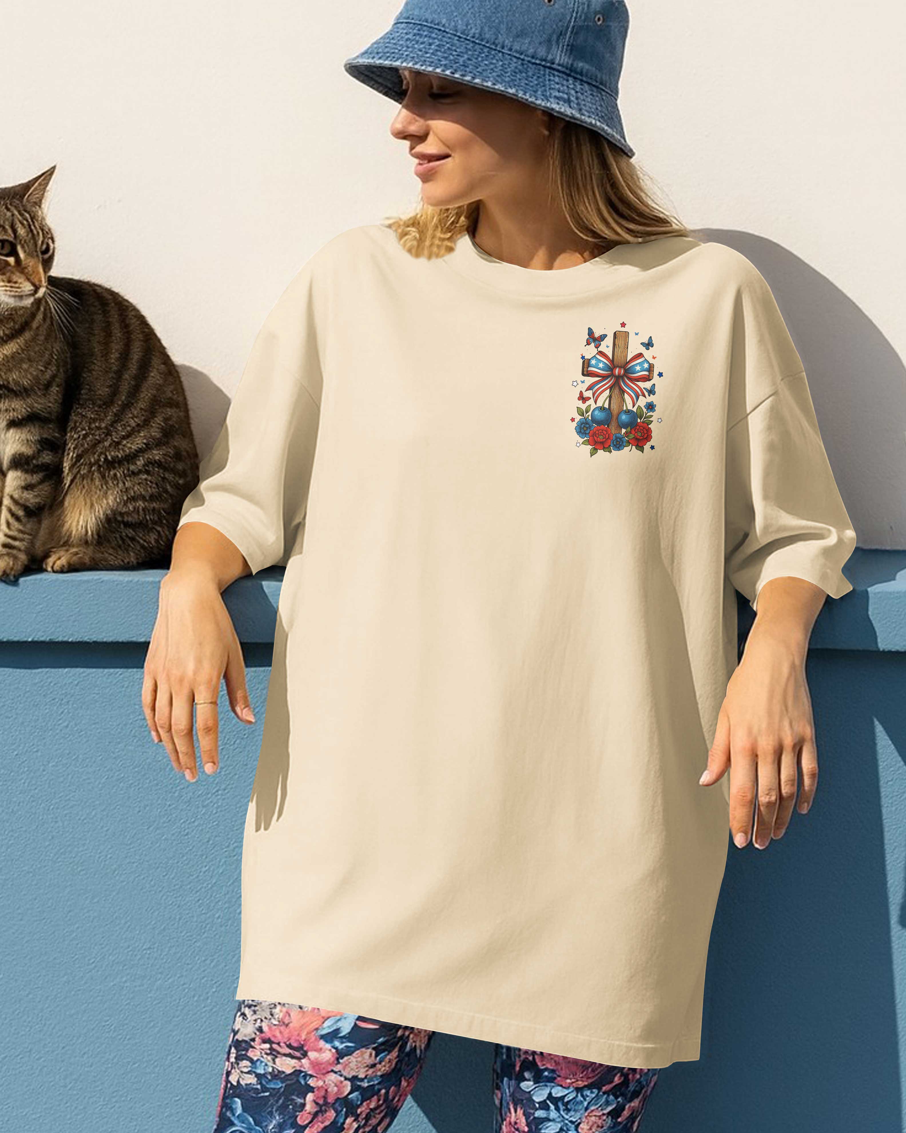 Red White And Blueberries All Over Print T-Shirt