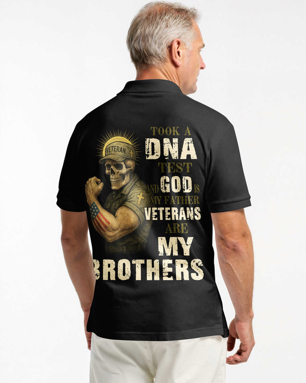 Took A Dna Test And God Is My Father Veterans Are My Brothers All Over Print Polo