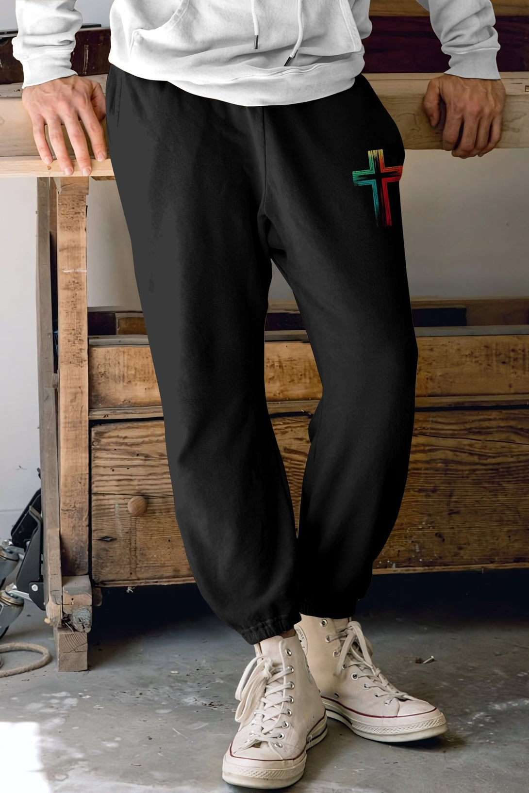 Rooted In Christ Jesus Is Light All Over Print Jogger Pants - Christ Color