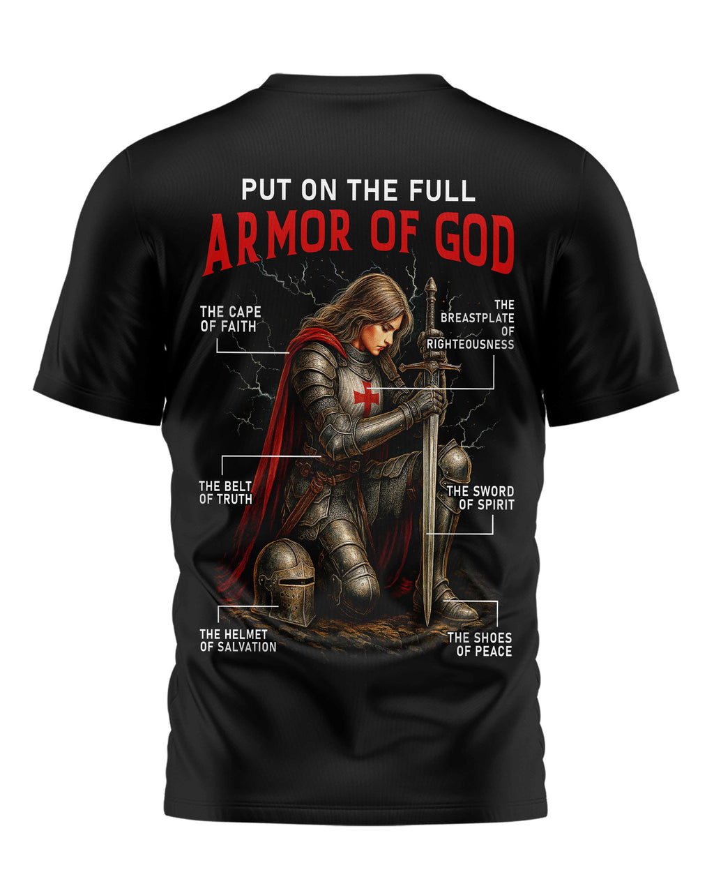 Put On The Full Armor Of God All Over Print T-Shirt