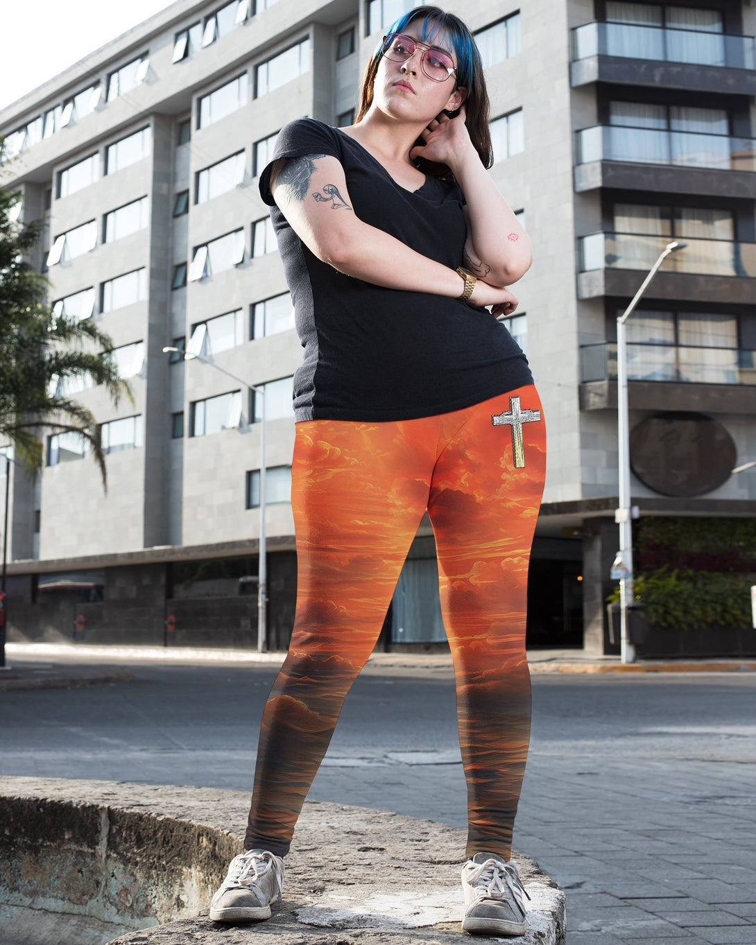 Trust In The Lord All Over Print Leggings - Christ Color