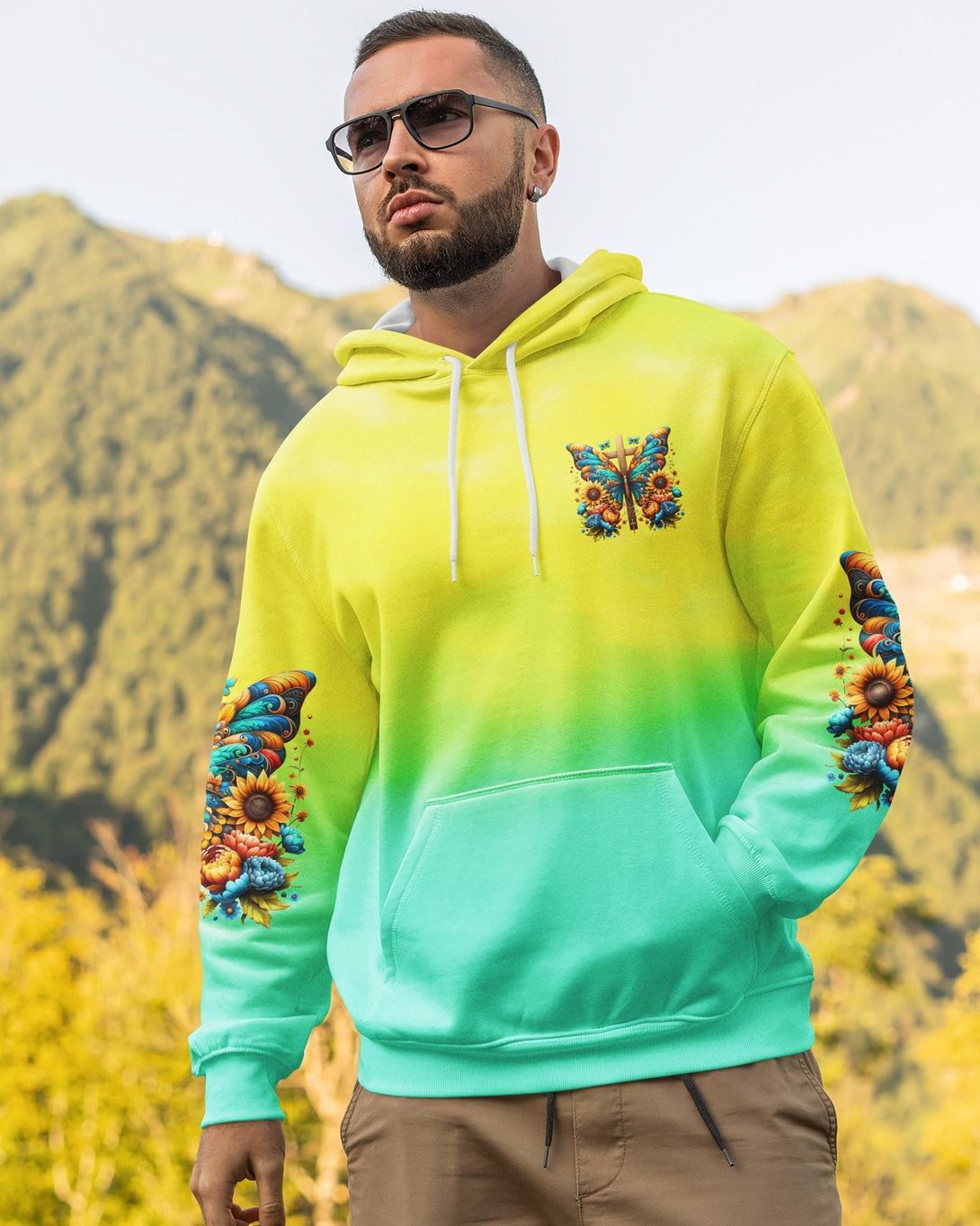 Faith Hope Love All Over Print Hoodie - Christ Color