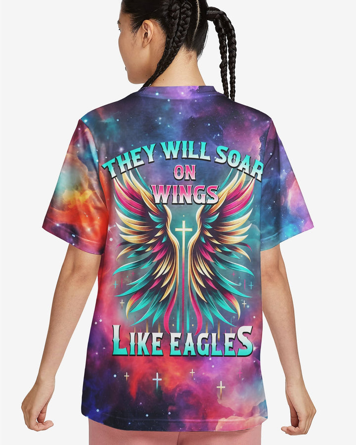 They Will Soar On Wings Like Eagles All Over Print T-shirt - Christ Color