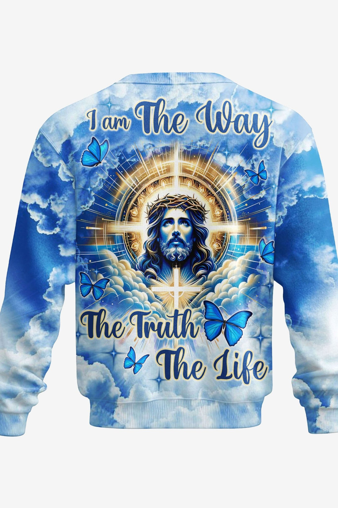 I Am The Way The Truth The Life All Over Print Sweater - Christ Color
