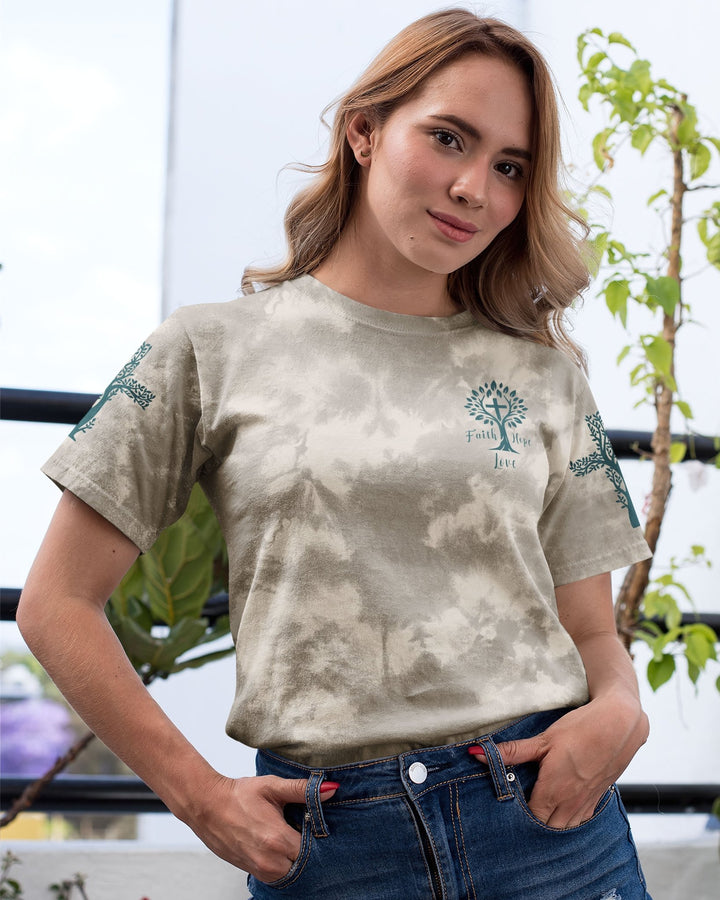 Rooted In Christ All Over Print T-shirt - Christ Color