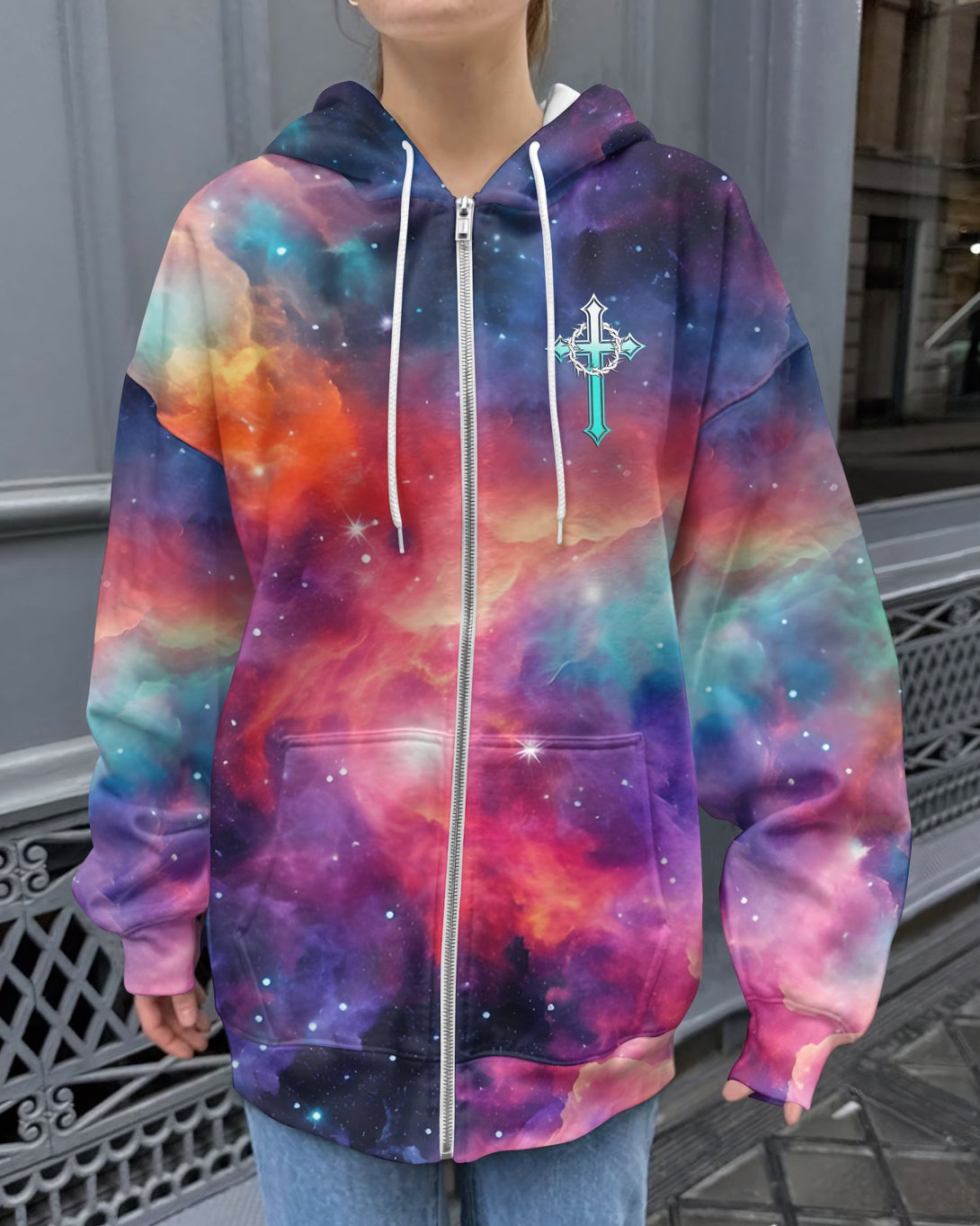 They Will Soar On Wings Like Eagles All Over Print Zip Hoodie - Christ Color