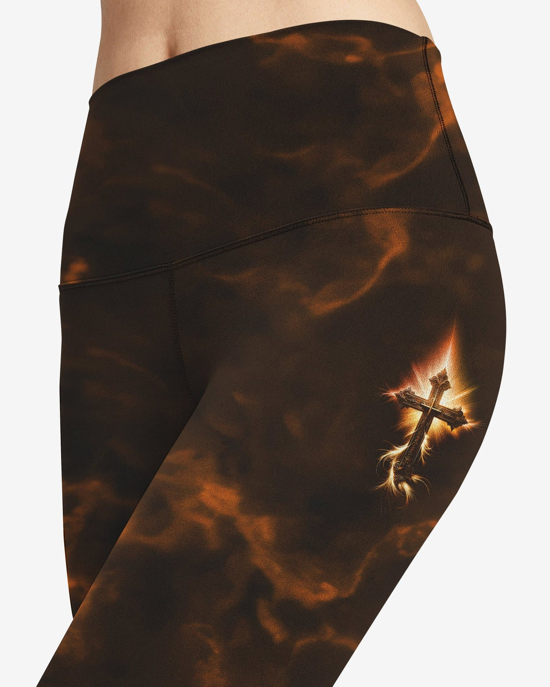 A Child Of God A Man Of Faith A Warrior Of Christ All Over Print Leggings - Christ Color