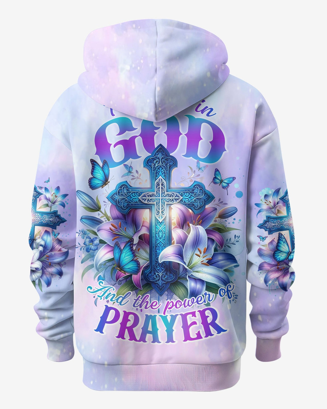 In God And The Power Of Prayer All Over Print Hoodie - Christ Color