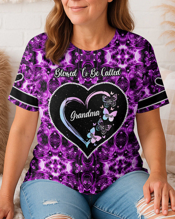 Blessed To Be Called Grandma All Over Print T-Shirt