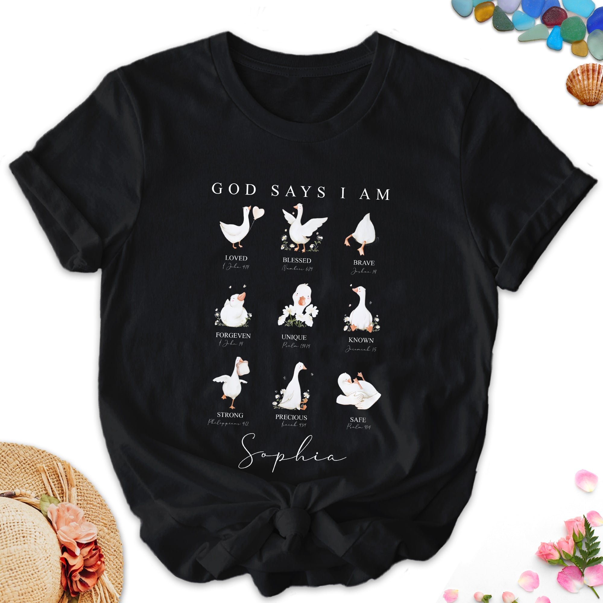 God Says I Am Loved Blessed Brave Goose T-Shirt