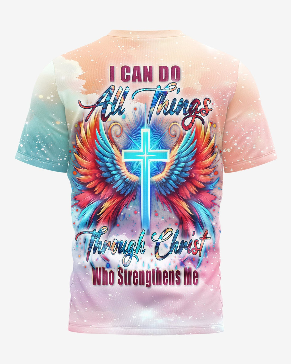 I Can Do All Things Through Christ Who Strengthens Me All Over Print T-shirt - Christ Color