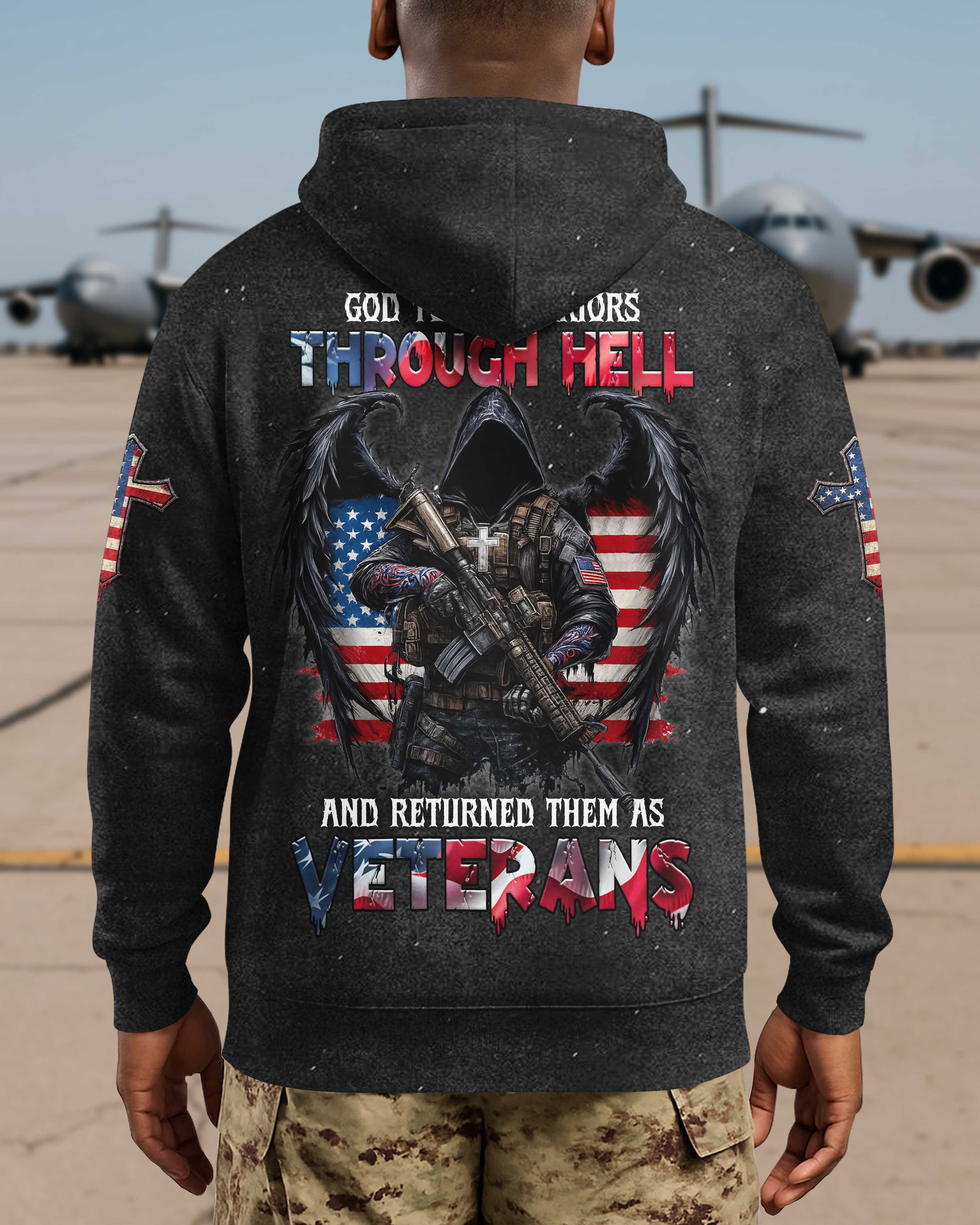 God Took Warriors Through Hell And Returned Them As Veterans T-Shirt