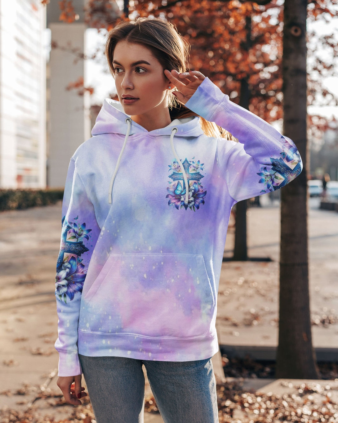 In God And The Power Of Prayer All Over Print Hoodie - Christ Color