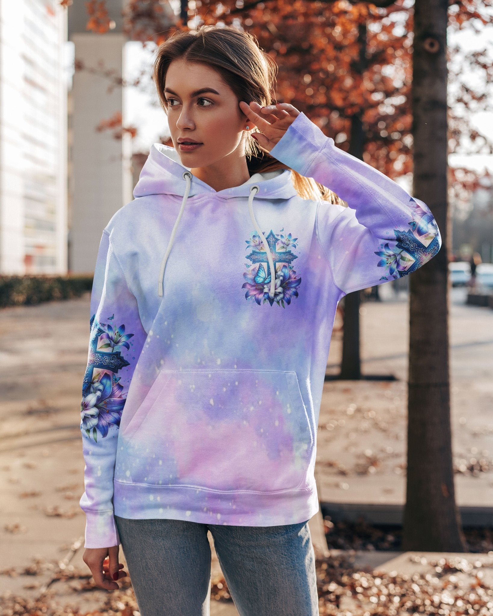 In God And The Power Of Prayer All Over Print Hoodie - Christ Color