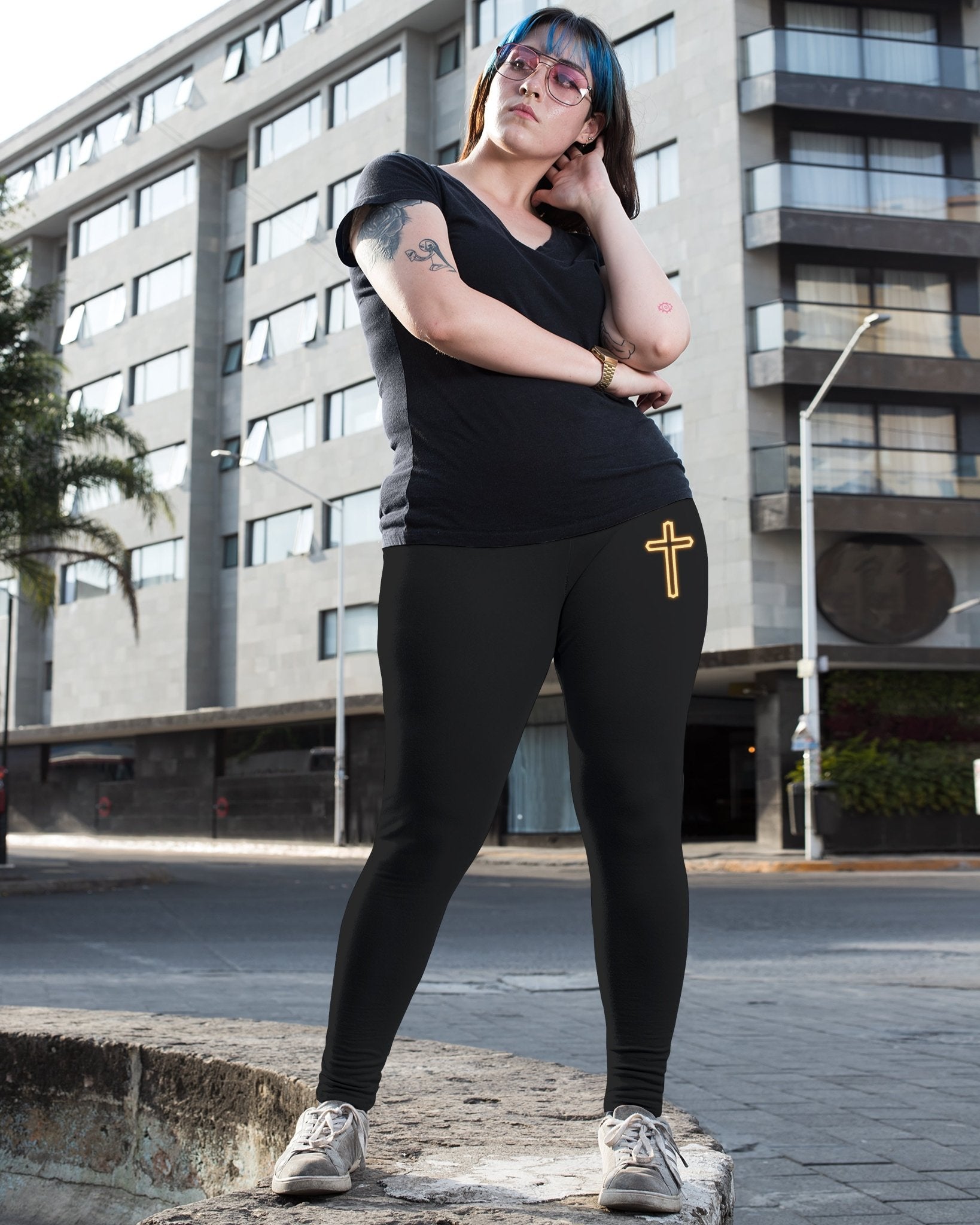 The Devil Is A Liar All Over Print Leggings - Christ Color