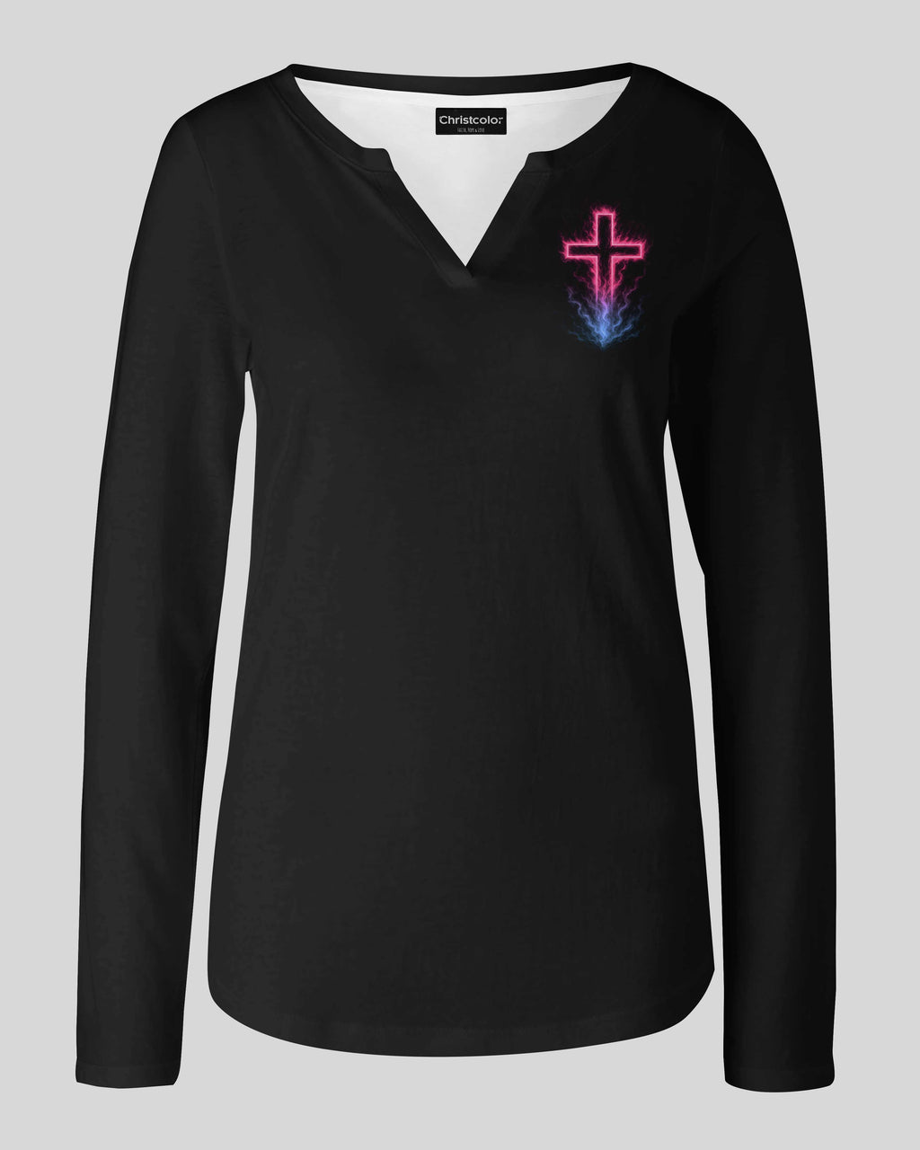 Blessed By God V-neck Long Sleeves Shirt