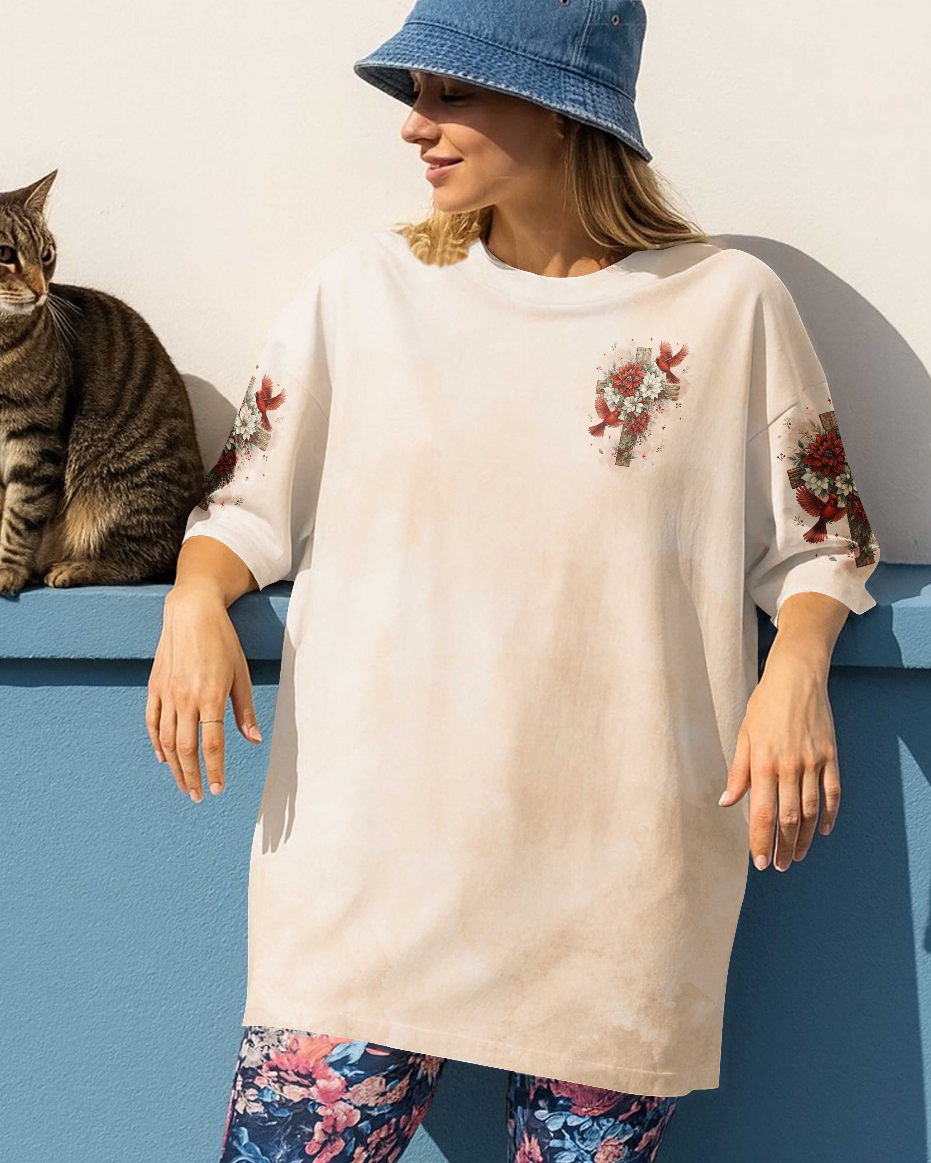 Cardinals Appear When Angels Are Near All Over Print T-Shirt