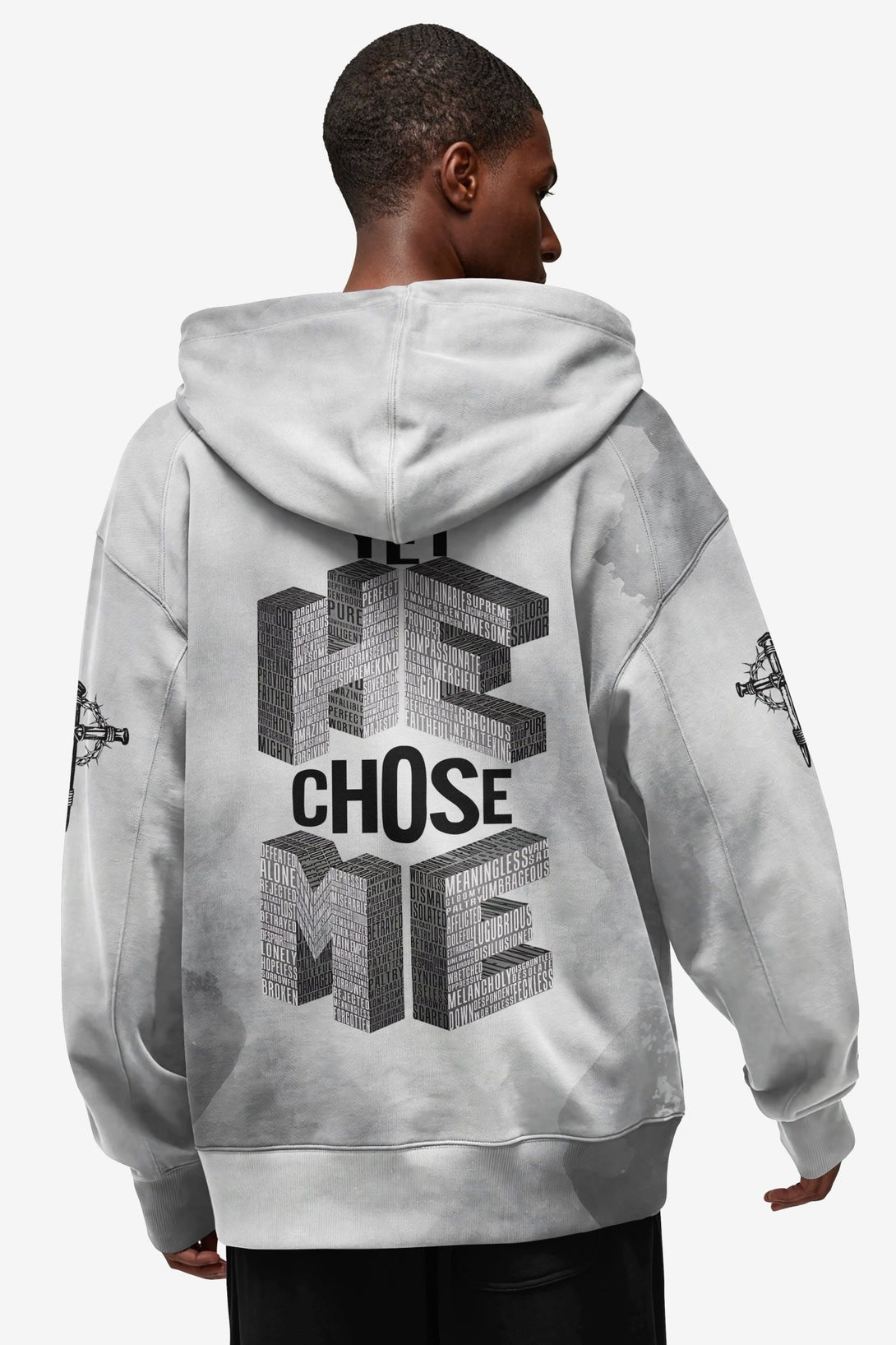 Yet He Chose Me All Over Print Zip Hoodie - Christ Color