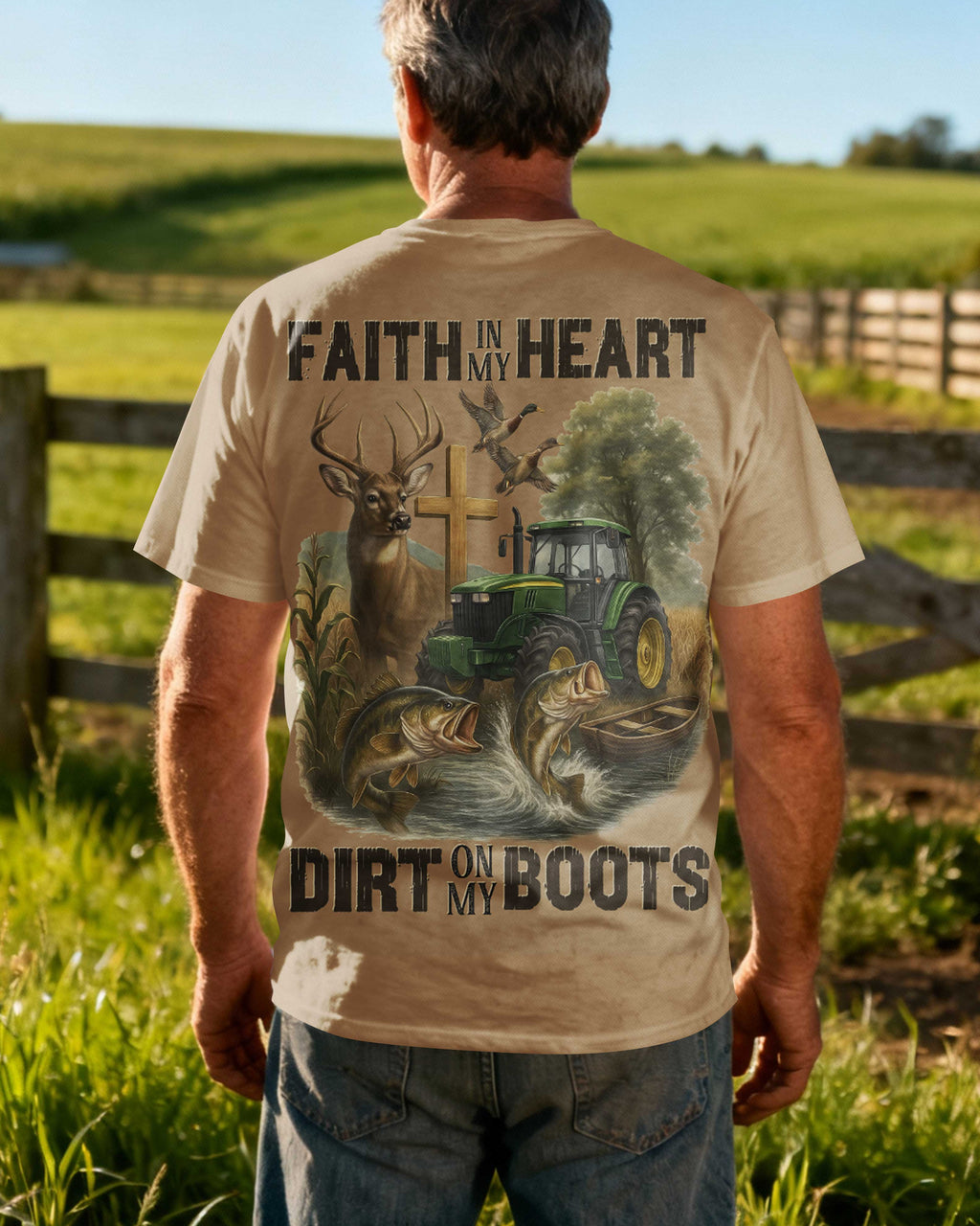Faith In My Heart Dirt On My Boots T-Shirt