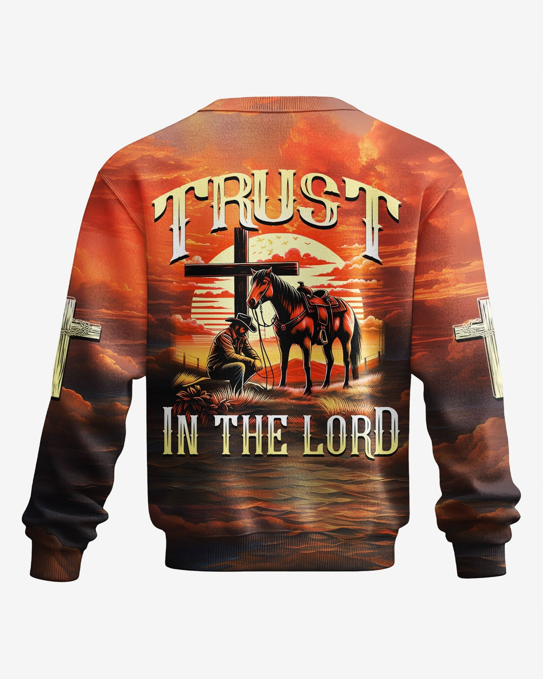 Trust In The Lord All Over Print Sweater - Christ Color