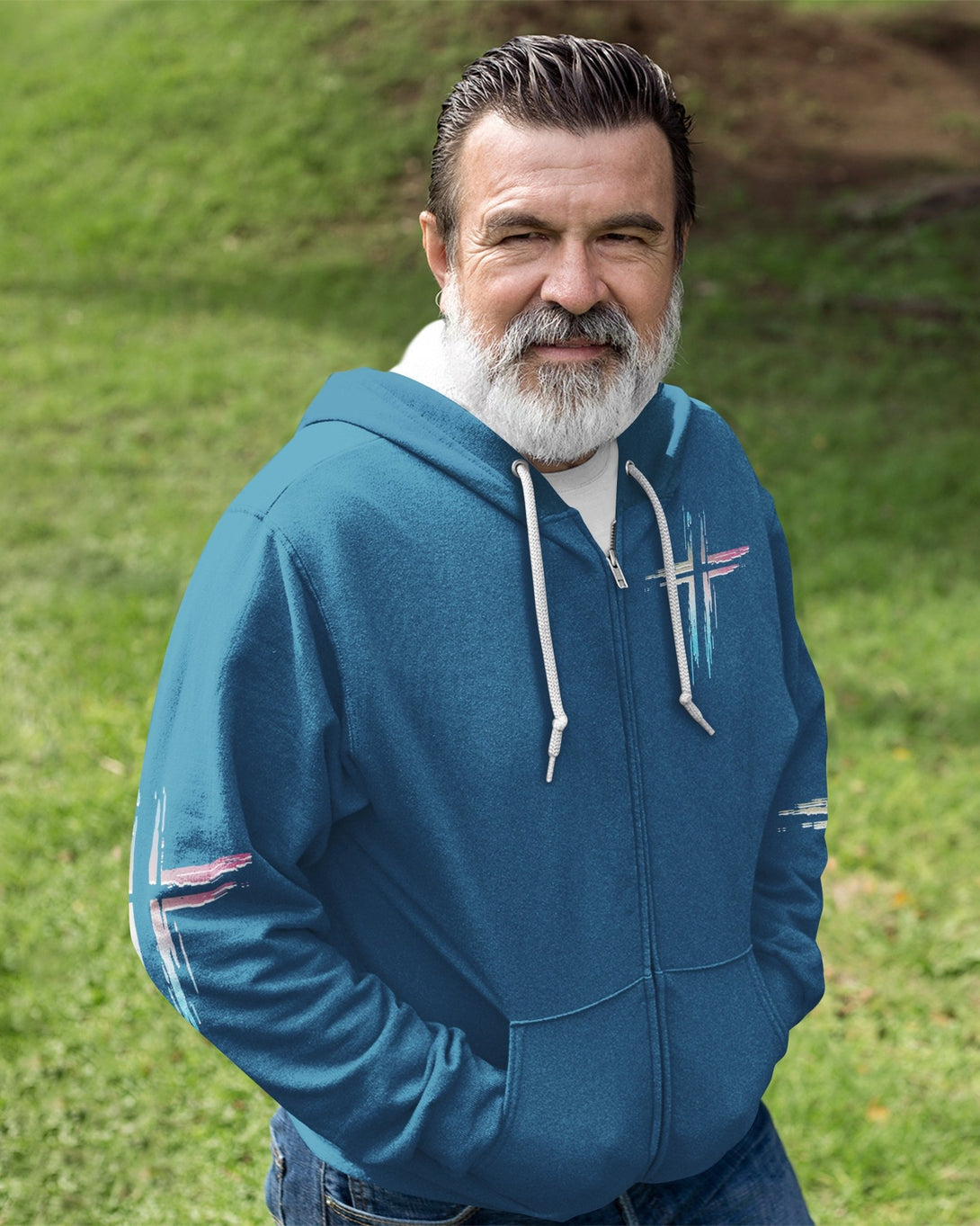 Unchanging In A Changing World All Over Print Zip Hoodie - Christ Color