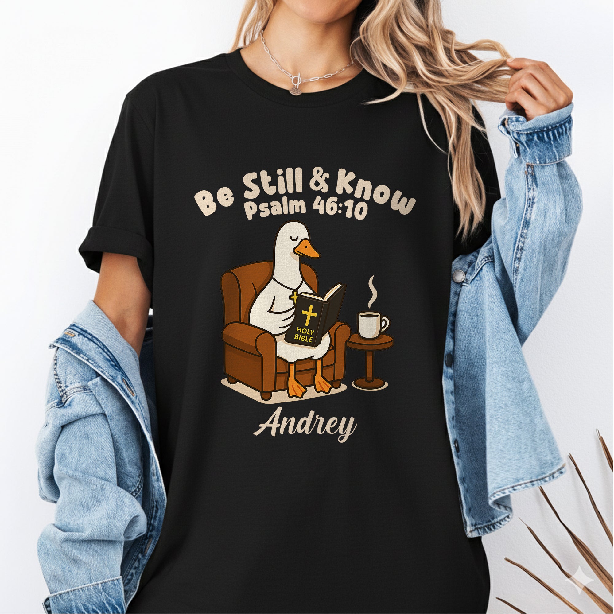 Be Still And Know Psalm Personalized Goose T-Shirt