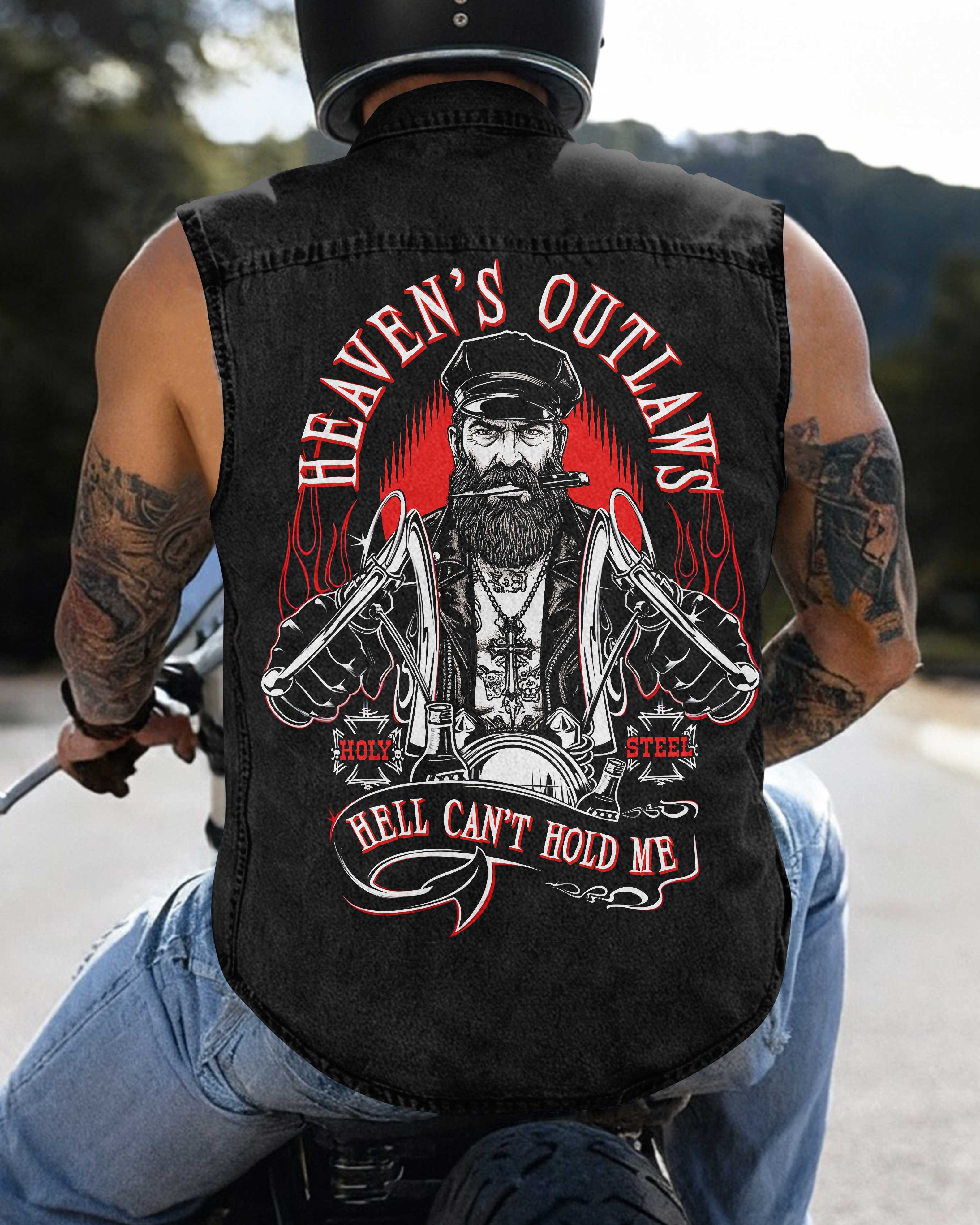 Heaven's Outlaws Sleevesless Denim T-Shirt