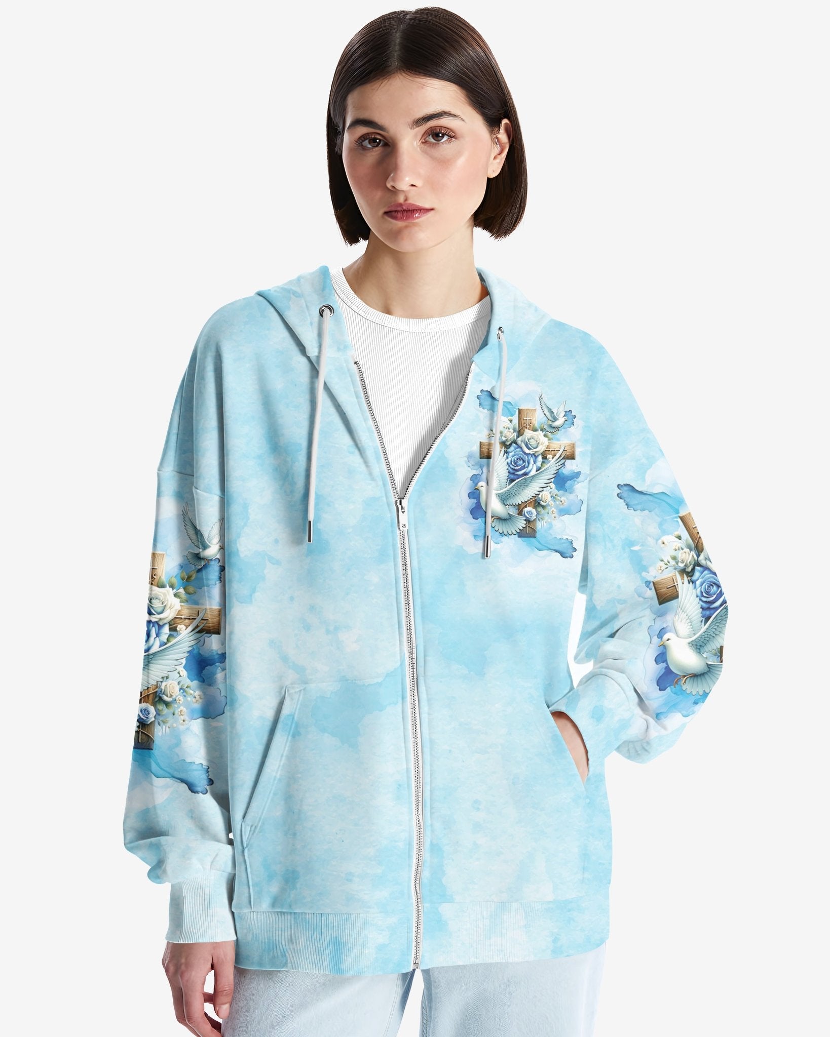 Lord Stood With Me And Gave Me Strength All Over Print Zip Hoodie - Christ Color