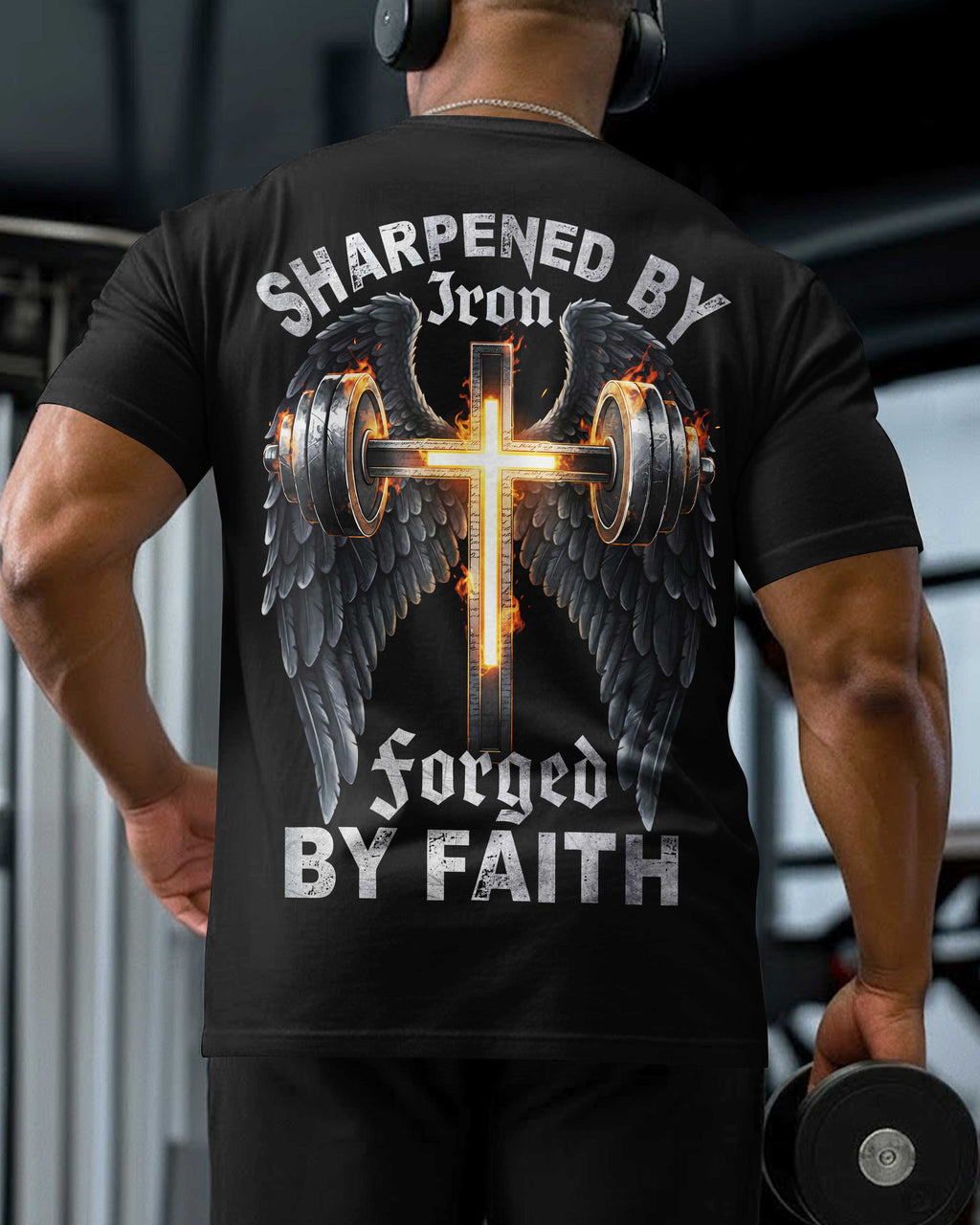 Sharpened By Iron Forged By Faith All Over Print T-Shirt