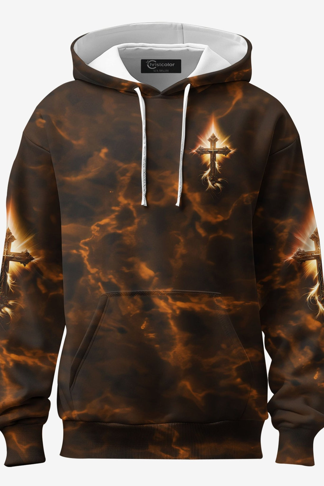 A Child Of God A Man Of Faith A Warrior Of Christ All Over Print Hoodie - Christ Color