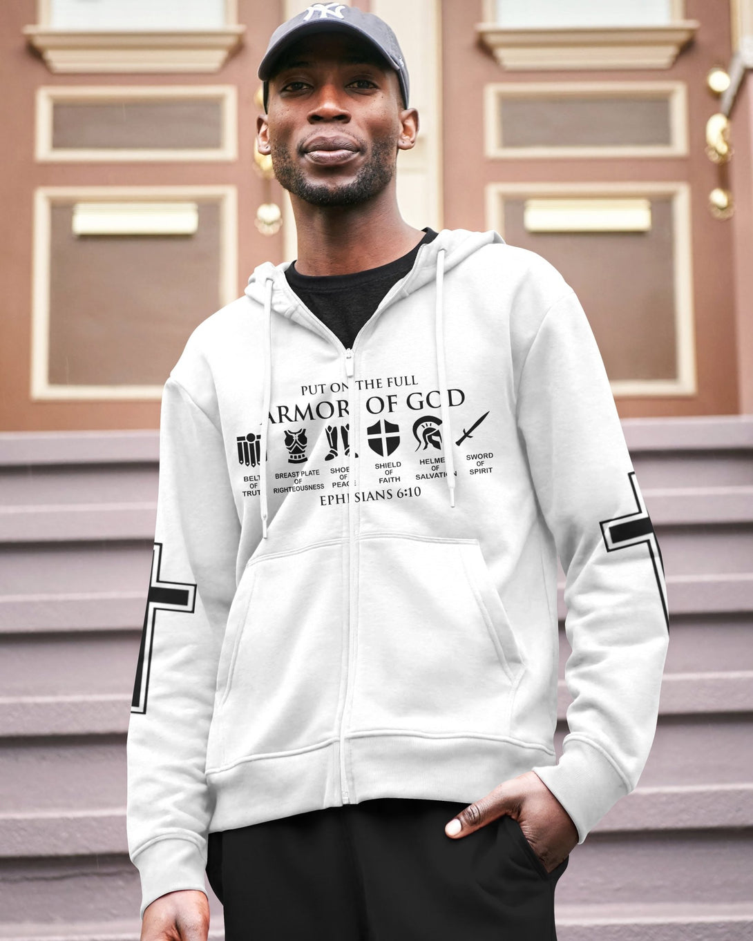 My Soul Is Protected By The Armor Of God All Over Print Zip Hoodie - Christ Color